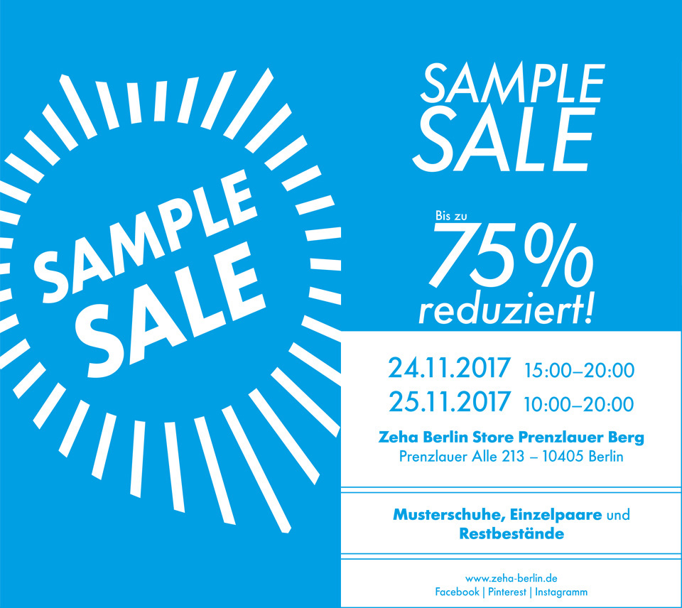Sample Sale Zeha Berlin 2017