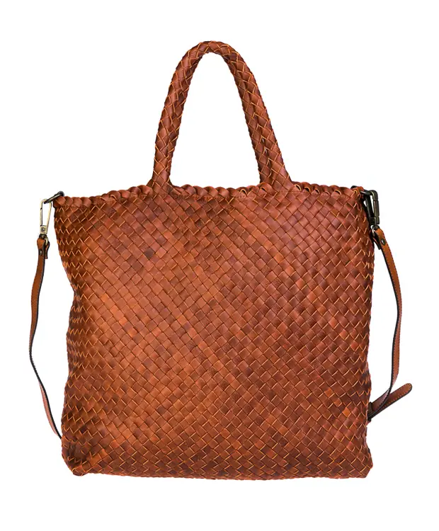 Hand braided shoulder bag