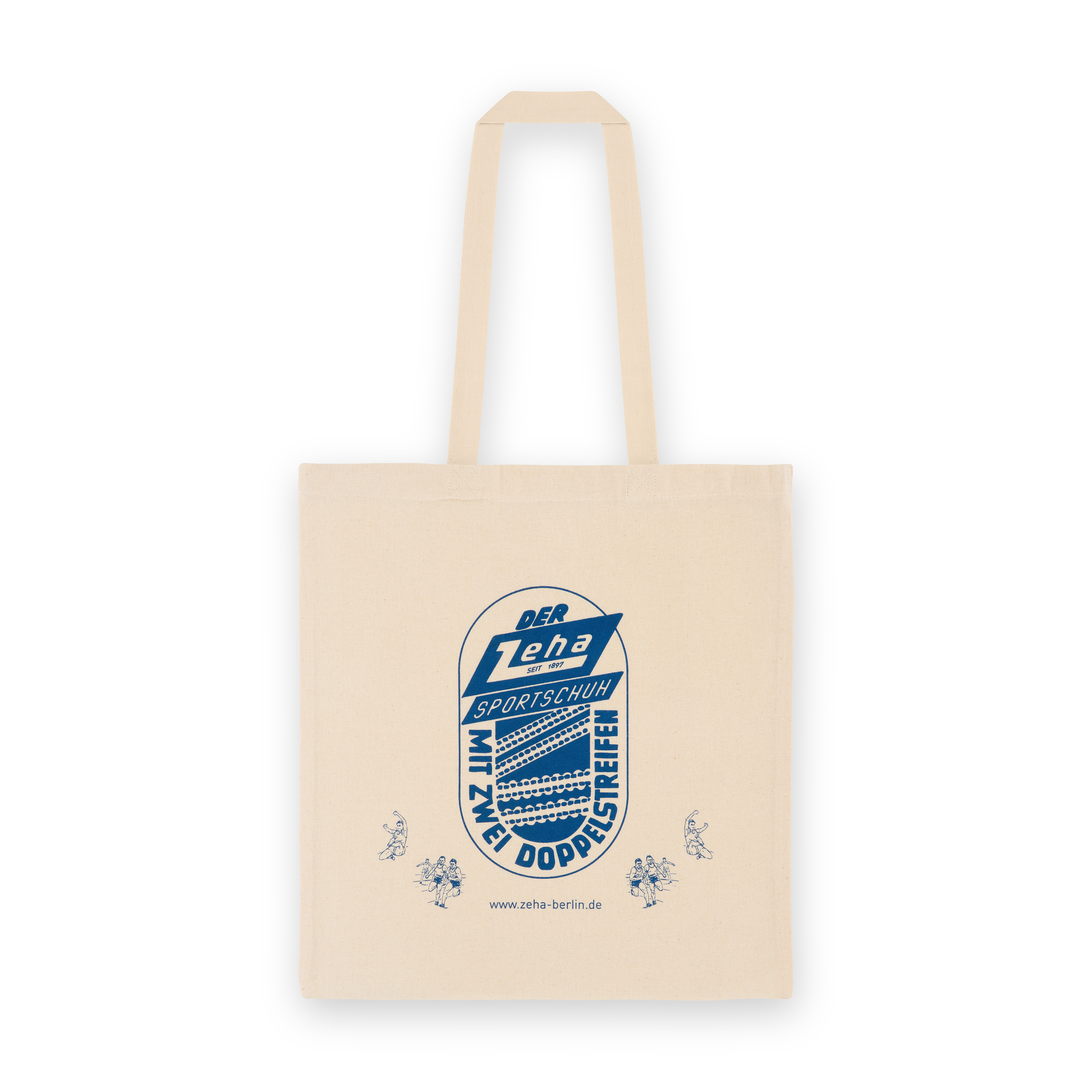 Cotton bag  - double stripes blue