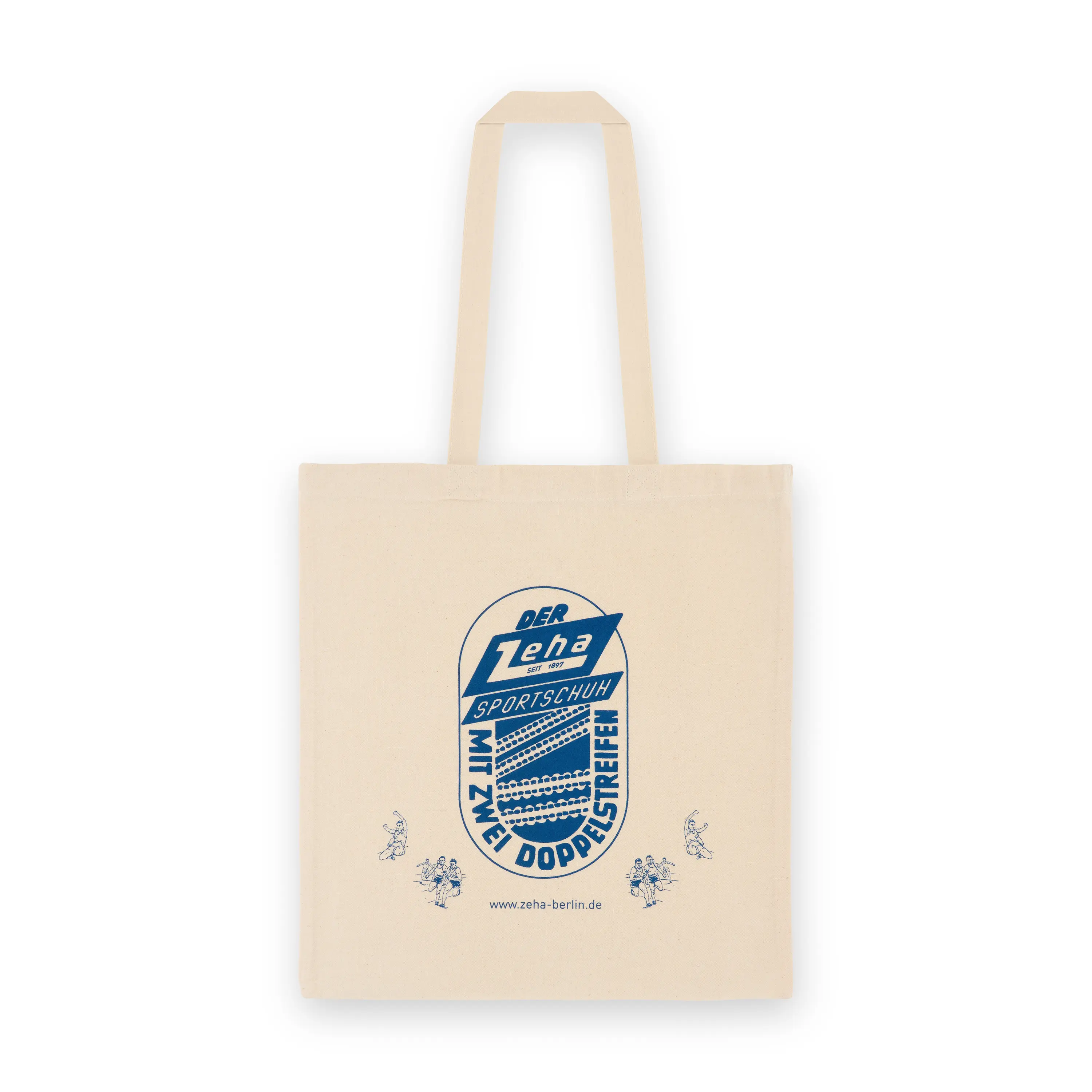 Cotton bag  - double stripes blue