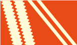 orange / sapphire-blue / cream