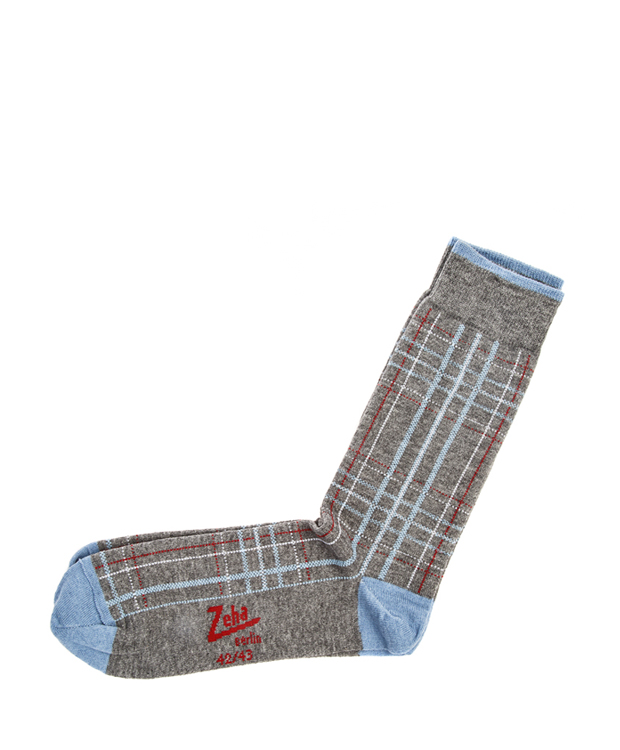 ZEHA BERLIN Accessories zeha socks Unisex grey / light blue / red / light grey