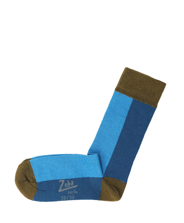ZEHA BERLIN Accessories zeha socks Unisex grey blue / light blue / acid green