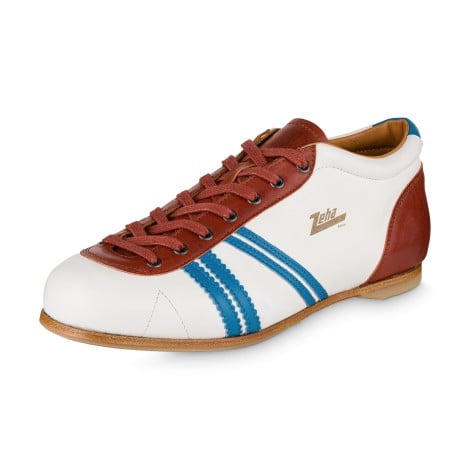 Carl Hässner Finalist Ledersneaker in Weiß, Azurblau und Braun