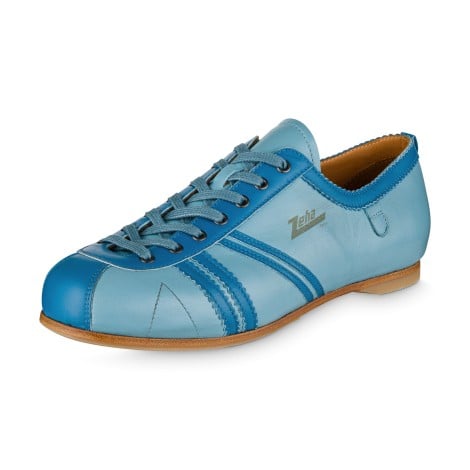 Carl Hässner Club Ledersneaker in Hellblau und Azurblau