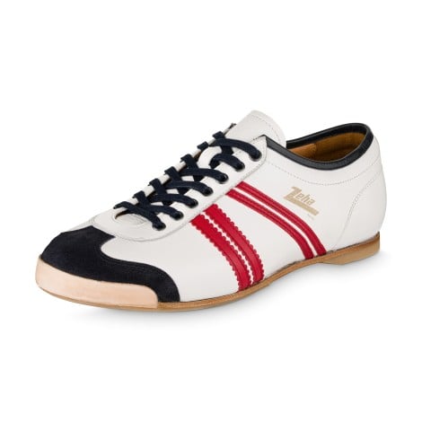 Carl Hässner WM66 Ledersneaker in Weiß, Rot und Navy